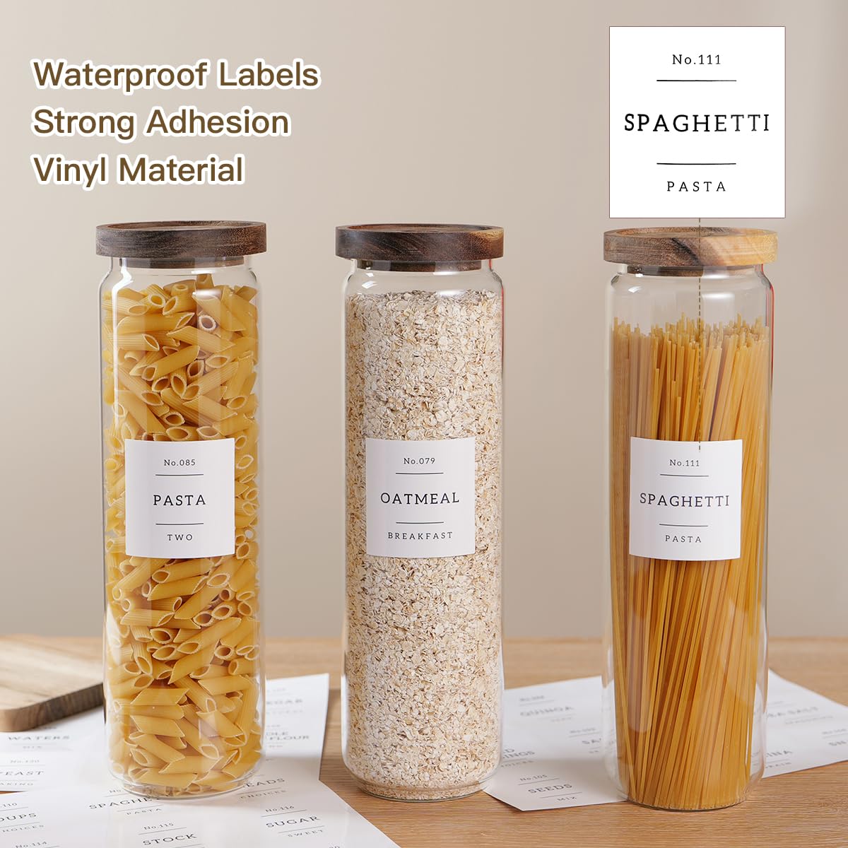 CZZGSM 50oz glass container ideal for pasta and cereals.