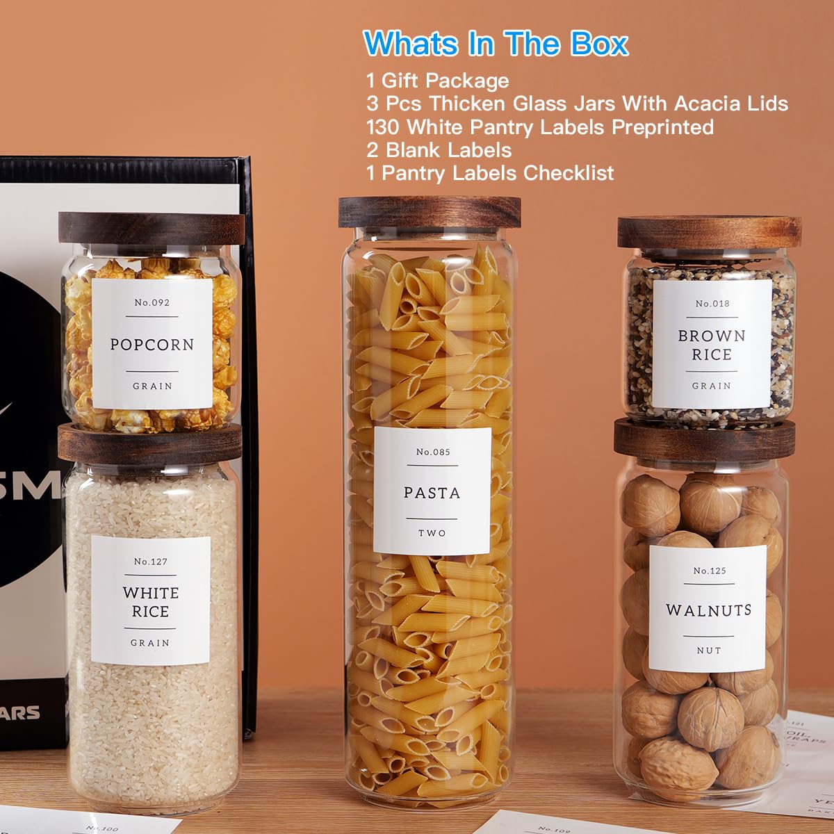CZZGSM acacia lids with tight seal keep contents fresh