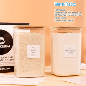CZZGSM airtight bamboo lid on square jar seals moisture