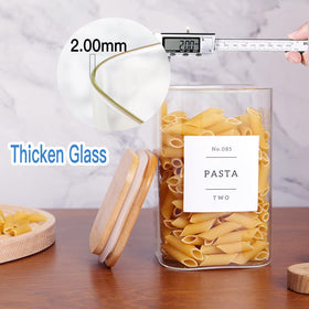 CZZGSM borosilicate glass jars save space while keeping contents visible.