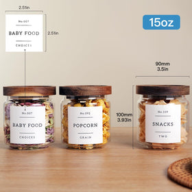 CZZGSM clear glass containers ideal for tea, sugar, and spices.