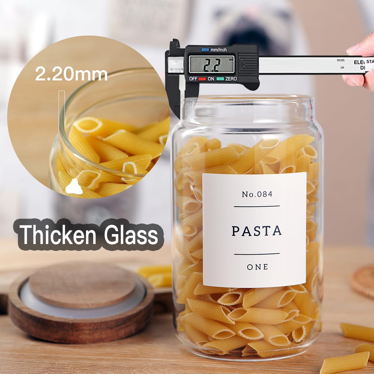 CZZGSM thick borosilicate glass preserves tea, sugar, and spices.
