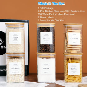 CZZGSM 132-label pantry set helps organize shelves efficiently.