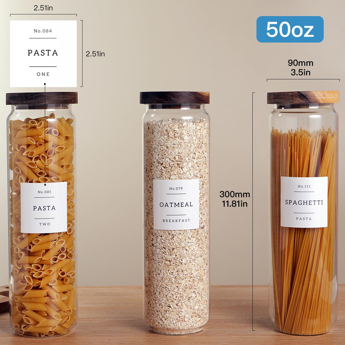 CZZGSM labels banner with 132 preprinted labels for easy pantry organization.