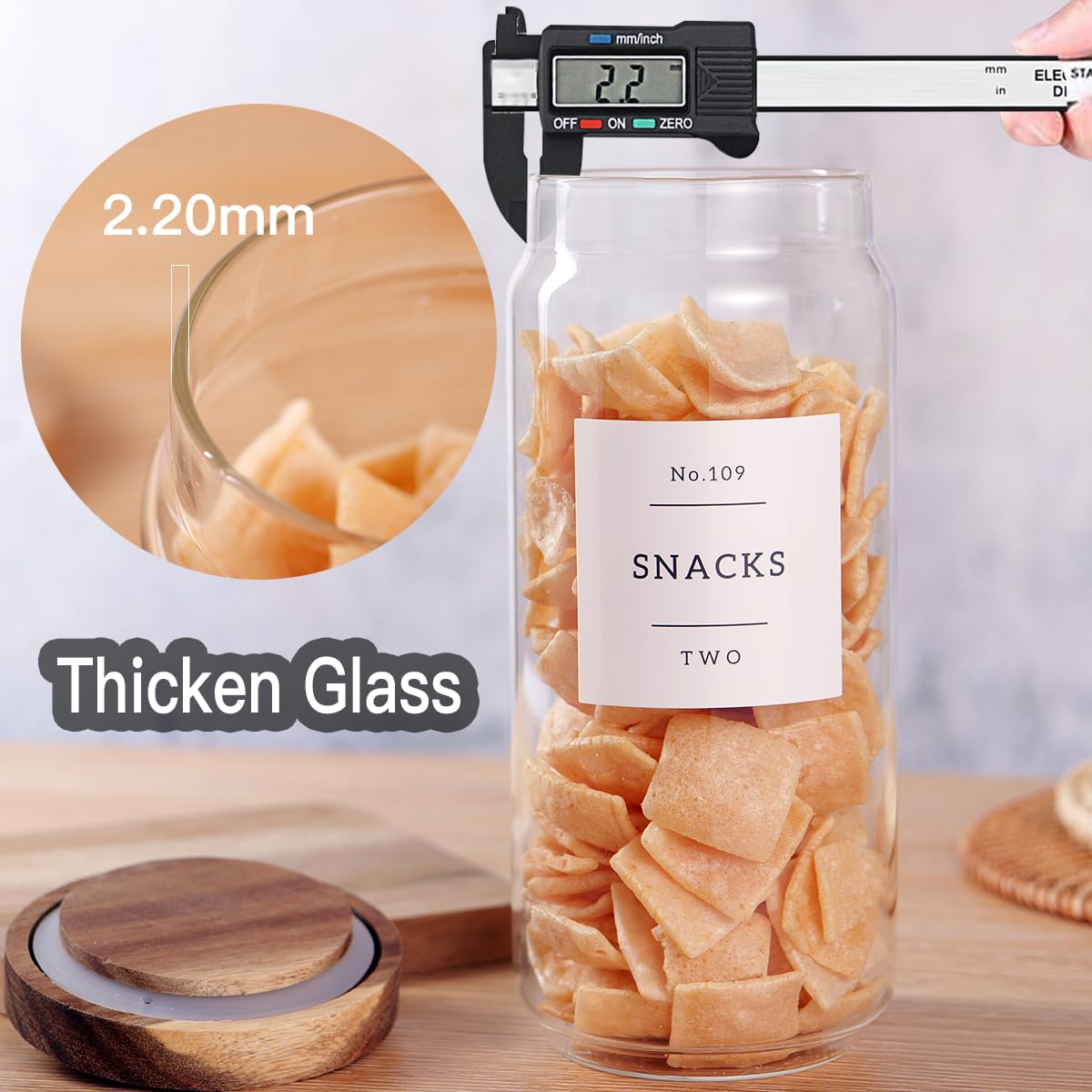 CZZGSM versatile jars for tea, sugar, flour, and pasta storage.