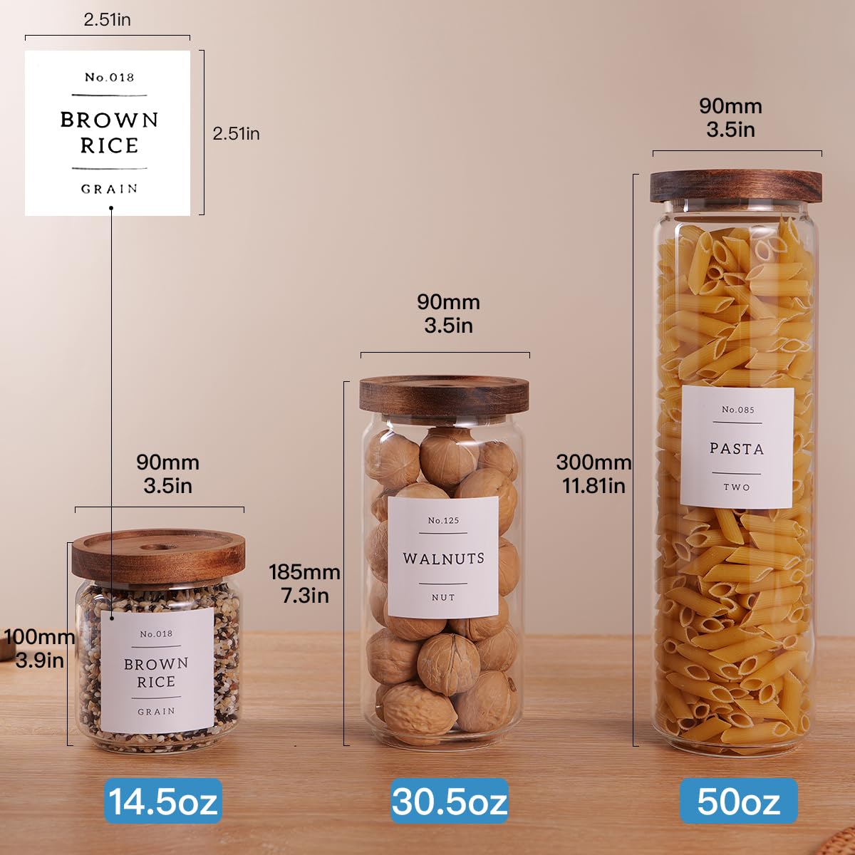 CZZGSM thick glass canisters for durable storage