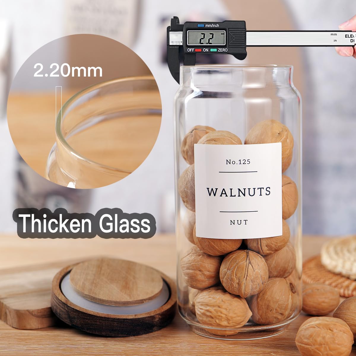 CZZGSM wide-mouth jars with wood lids for easy filling