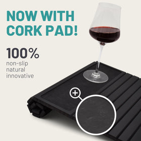 D&D Living FlexTray cork pad for secure, spill-free use.