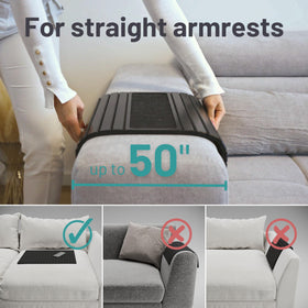 D&D Living sofa tray on armrest demonstrating compact size.