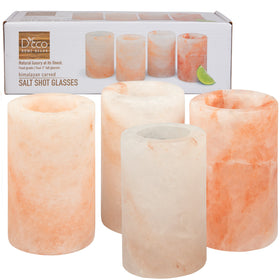 D'Eco Himalayan salt shot glasses 4-pack ready for salt-infused tequila sessions