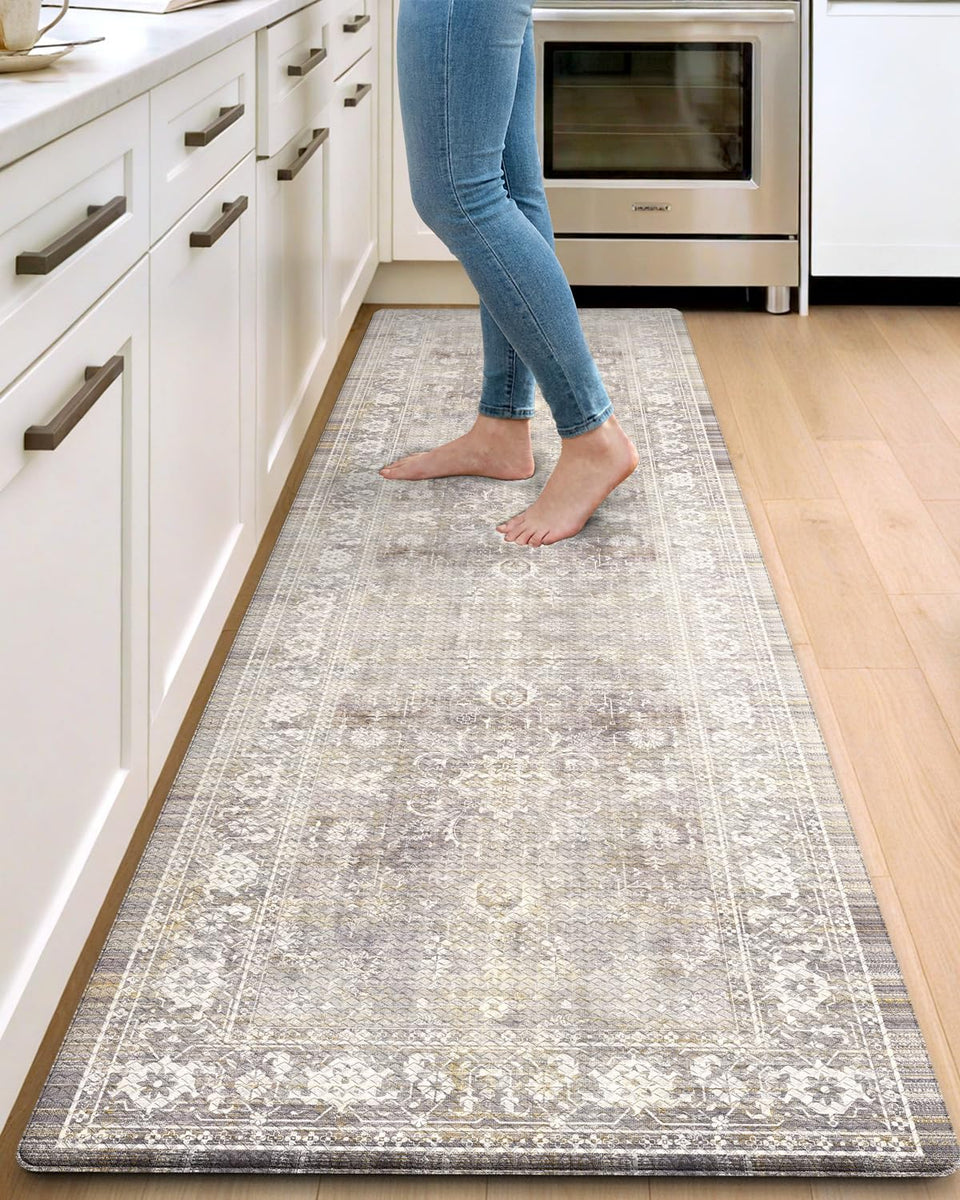 DEXI kitchen floor mat anti-fatigue cushions feet and back during long prep sessions.