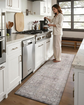 DEXI waterproof surface helps spills wipe away easily around the sink area.