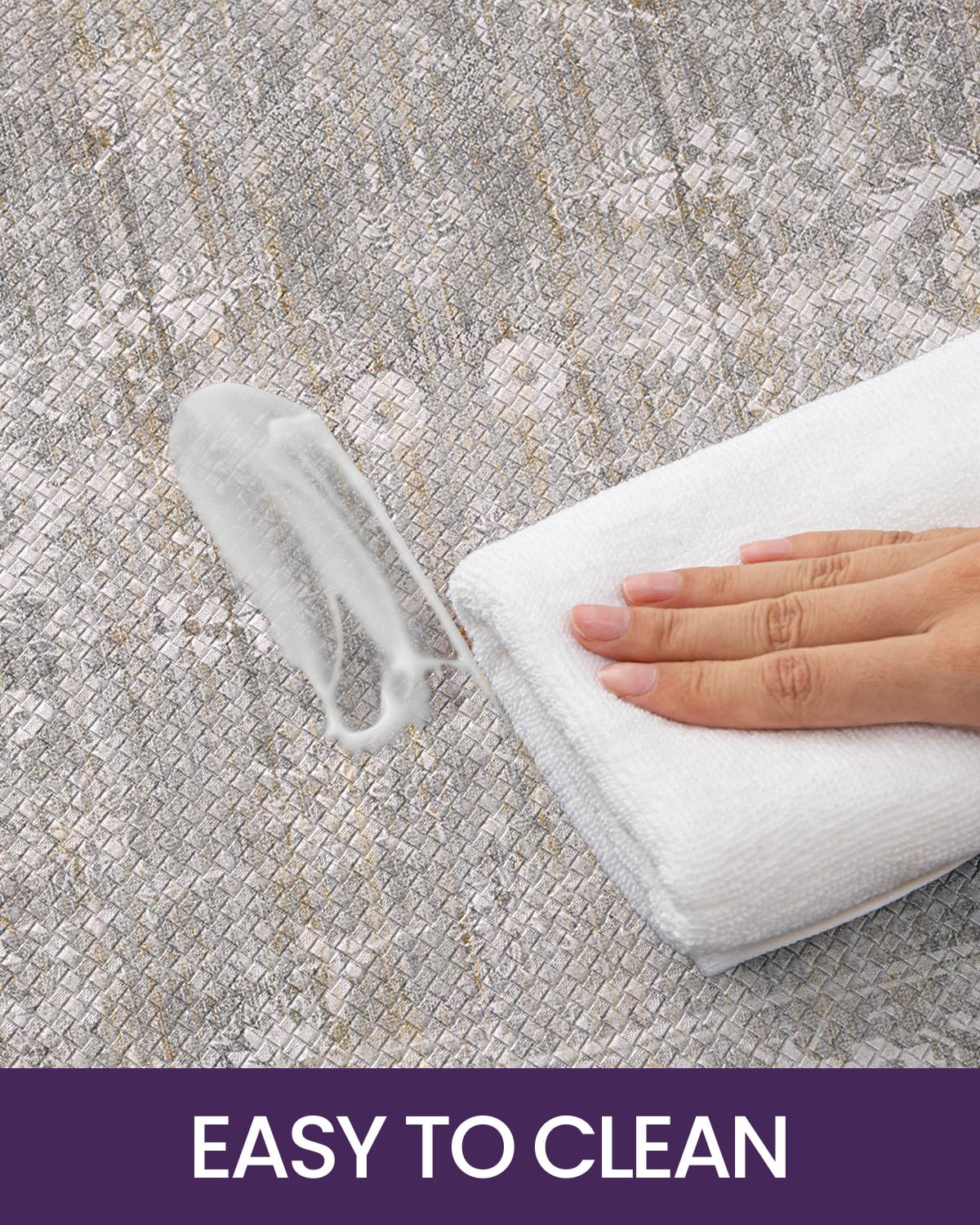 DEXI spill-resistant surface keeps messes on the surface for easy cleanup.