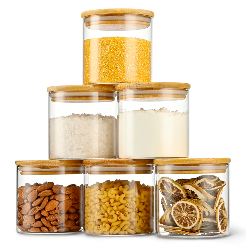 D2scrma 22oz airtight jar front view for easy stock visibility and access