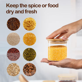 D2scrma airtight seal with bamboo lid keeps freshness longer