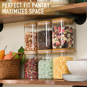 D2scrma stackable kitchen storage canister set saves space.