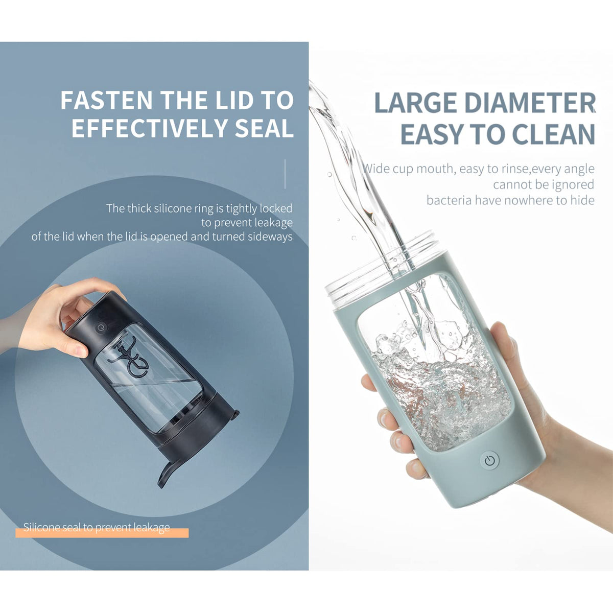 daasigwaa electric shaker bottle recharge port demonstrates portable charging flexibility for workouts.