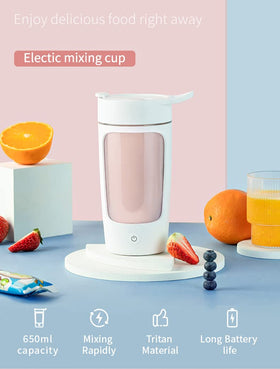 daasigwaa electric shaker bottle Tritan body highlights a durable, BPA-free design for daily use.