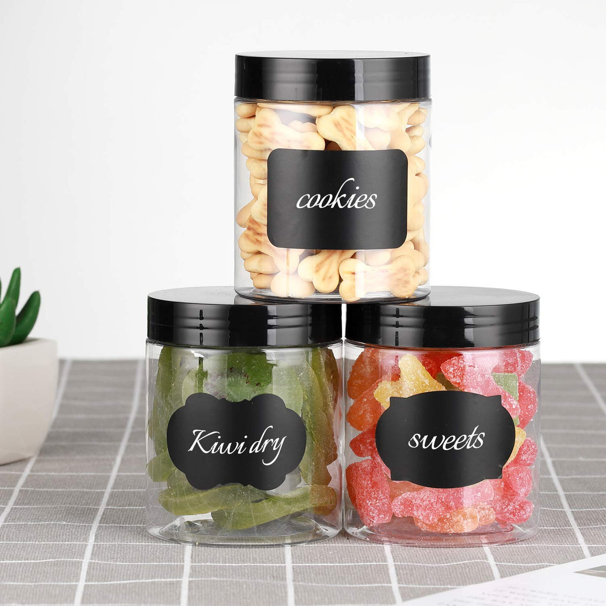 Dabacc transparent jars support reusable storage with easy content visibility.