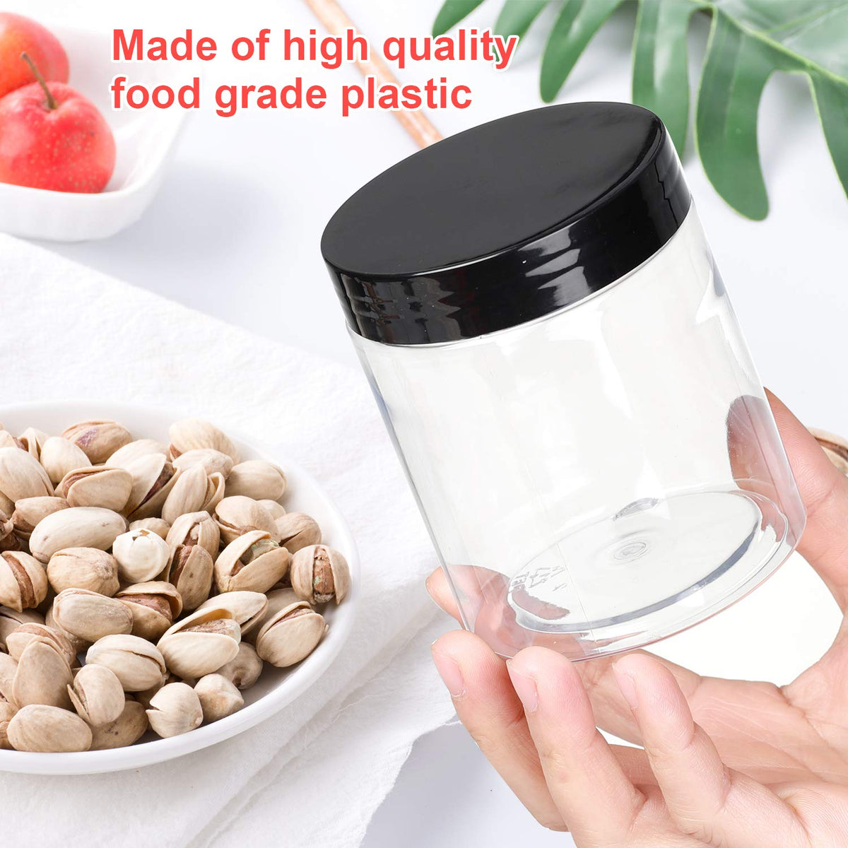 Dabacc clear jars ideal for kitchen, pantry, and storing snacks and ingredients.