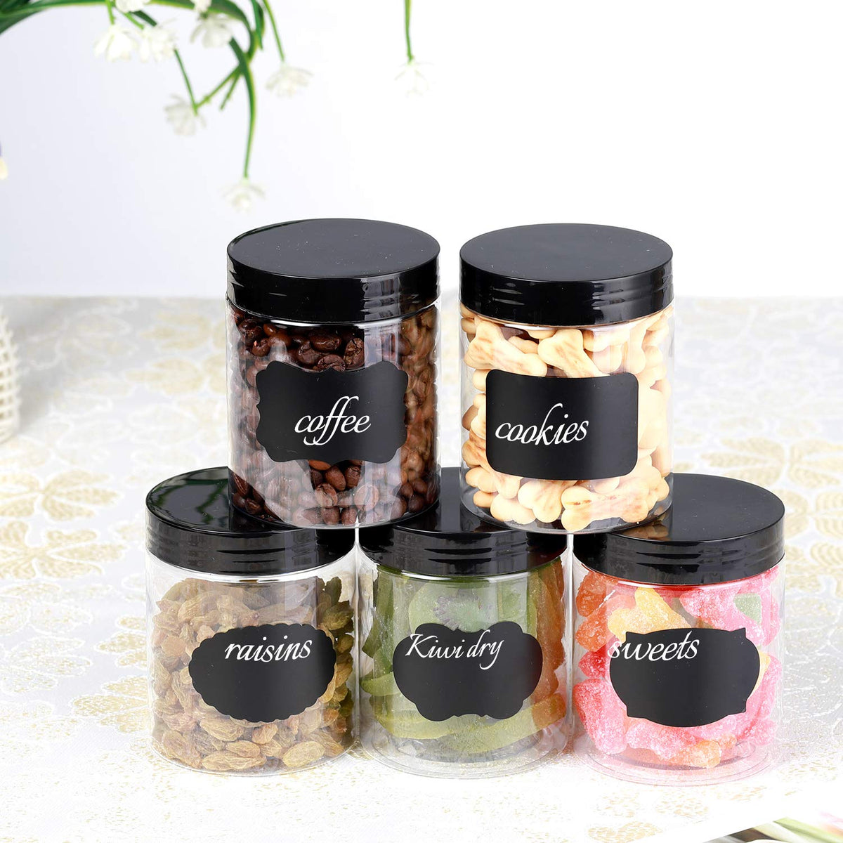 Dabacc durable jar preserves freshness with airtight seal for dry snacks.