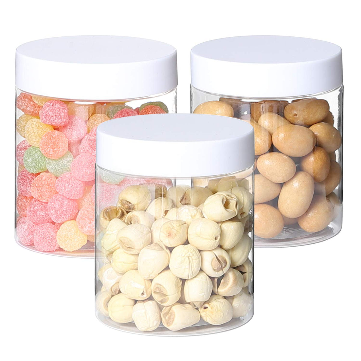 Dabacc stackable jars save space in pantry and craft areas.