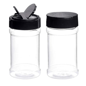 Dabacc spice bottles clear jars closeup for visibility of contents