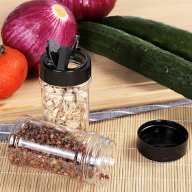 Dabacc transparent drawer storage with spice jars for neat shelves