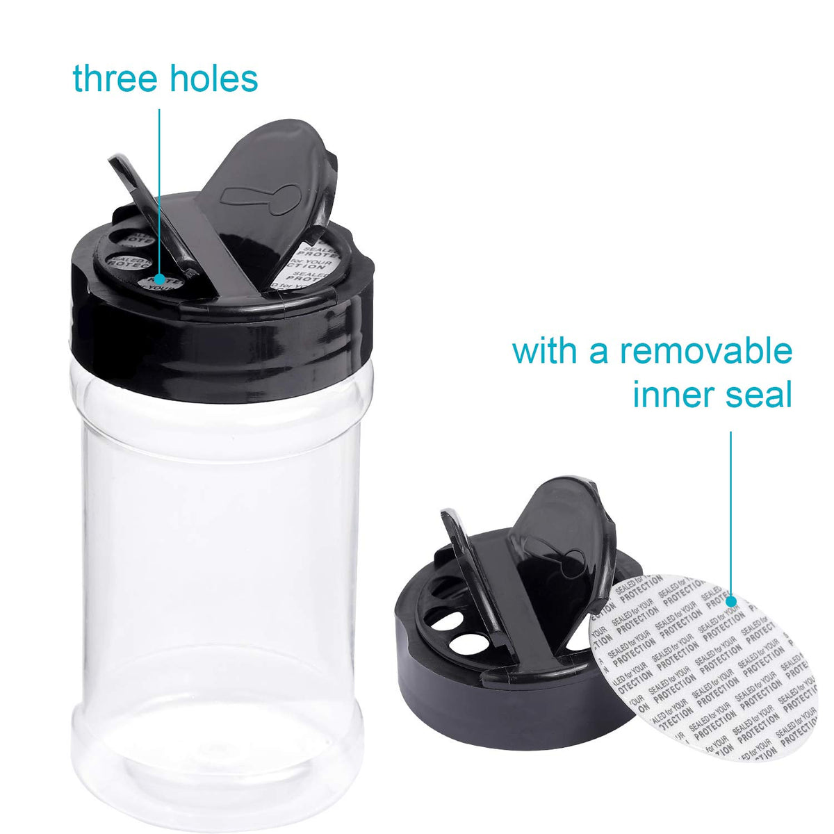 Dabacc wide-mouth jar opening for easy pouring and measuring
