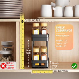 DABIGE cabinet organizer holds up to ten jars per tier
