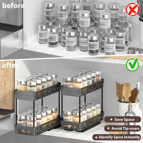 DABIGE spice rack full-extension design offers complete access
