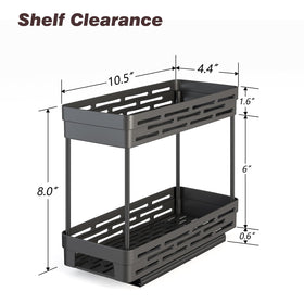 DABIGE spice rack metal rails and BPA-free baskets for durable storage