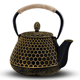 Dachenus cast-iron tea pot with honeycomb pattern for timeless brewing