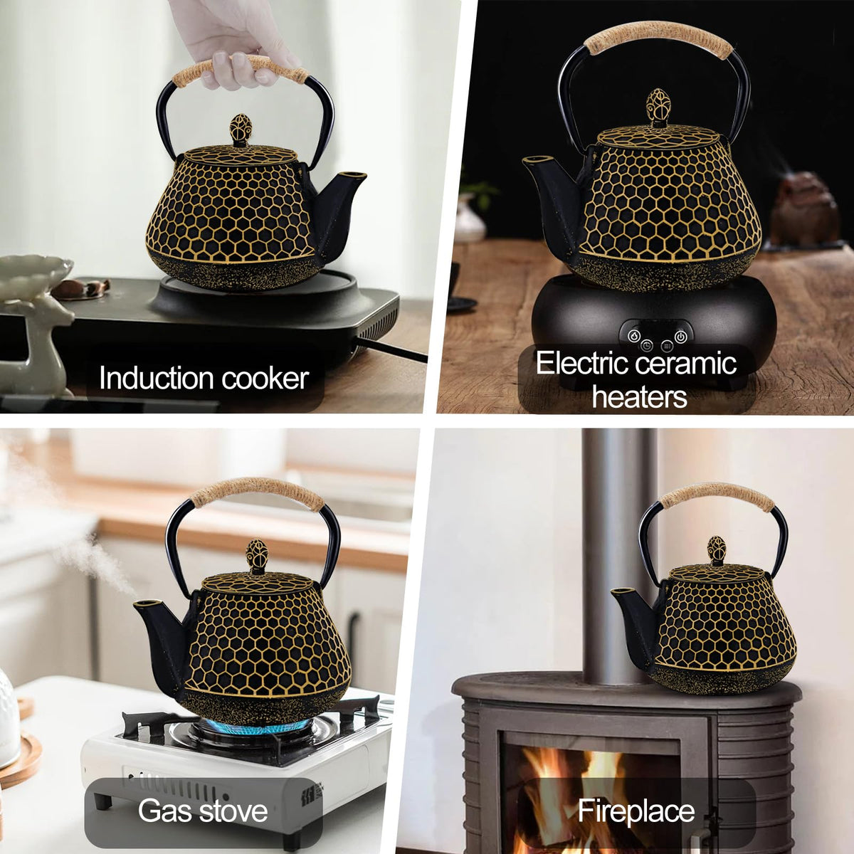 Dachenus stovetop-compatible tea pot for gas, electric, and ceramic ranges