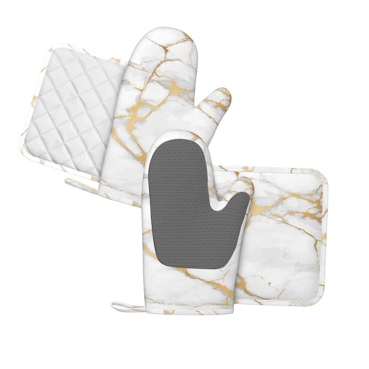 DADABULIU pot holders marble white gold close-up showing non-slip grip for secure lifting