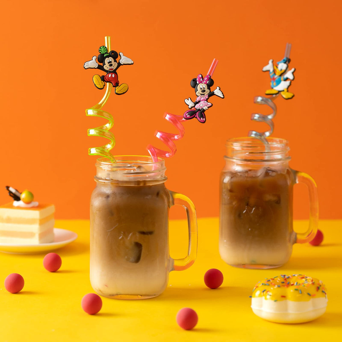 DaeSichi Mickey party favors straw pack enhances celebration drinks