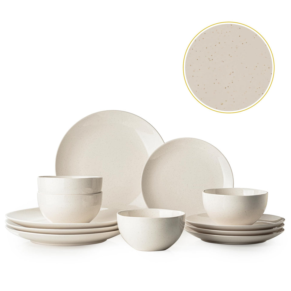 Dafuceramic dinner plates 10.5-inch, ideal for family meals and easy cleanup.