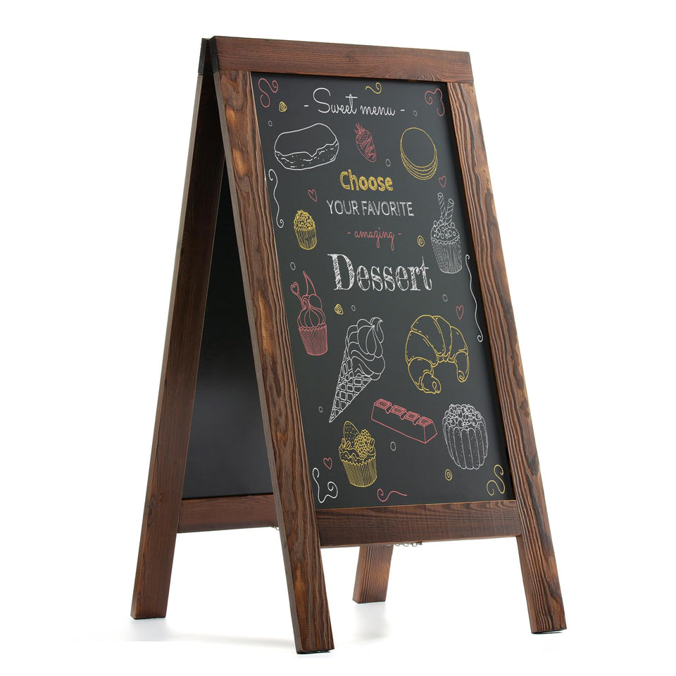 DAHAPYBOO sandwich board 40x20, solid pine, ideal for outdoor signage.