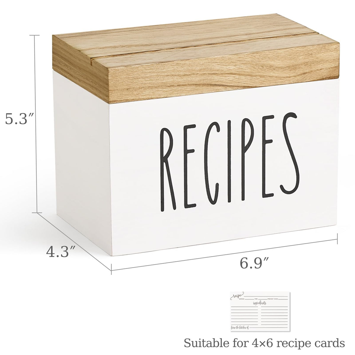 Dahey 100-card recipe set ready for writing personalized recipes.