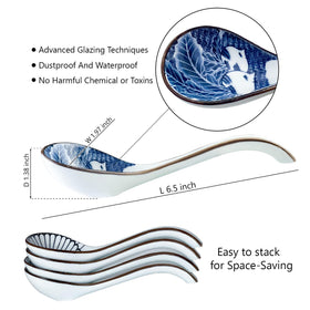 DAHO GOMSU ramen spoon with non-slip bottom keeps it in place during meals
