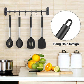 DaiRen four-piece silicone utensil set in black for versatile cooking