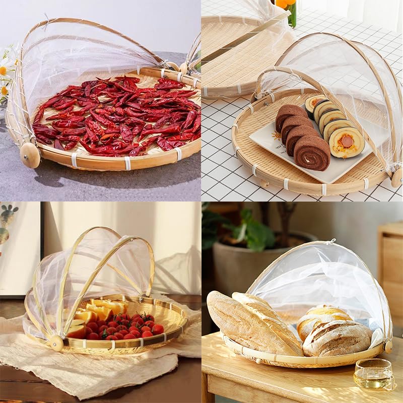 Kitchen or picnic storage basket by DAIKA BAMECO with bamboo finish
