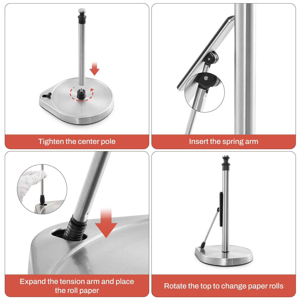 Dailyart rod and spring arm assembly for effortless tearing