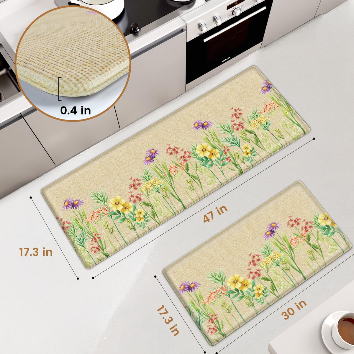 DailyCuddles 17x30 kitchen mat provides comfortable support at standing desks.