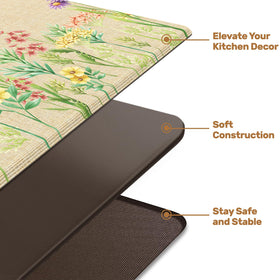DailyCuddles kitchen mat with stain-resistant finish stays clean after daily use.