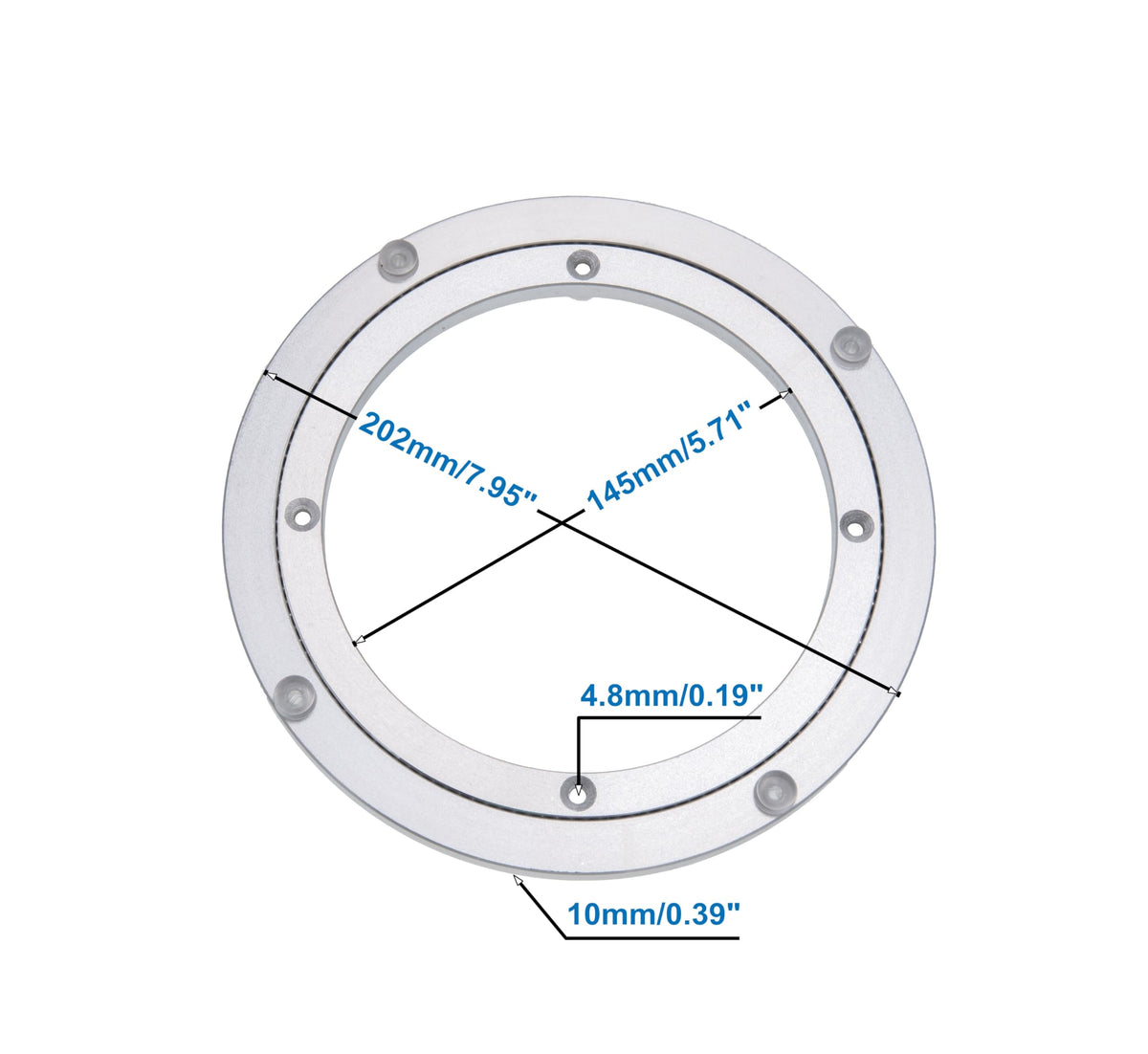 Dailydanny heavy-duty lazy Susan supports up to 40 kg for heavy trays.
