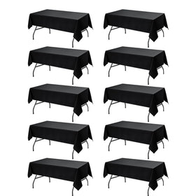 DailySet black tablecloth on a rectangle table for a polished wedding setup
