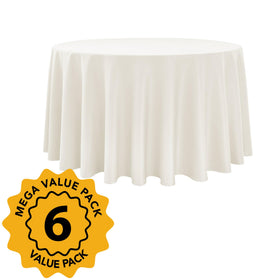 Dailyset 6-pack tablecloths on display for multi-table coverage