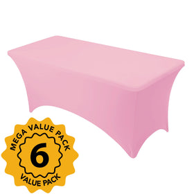 Close-up of Dailyset pink spandex fabric showing stretch and smooth surface