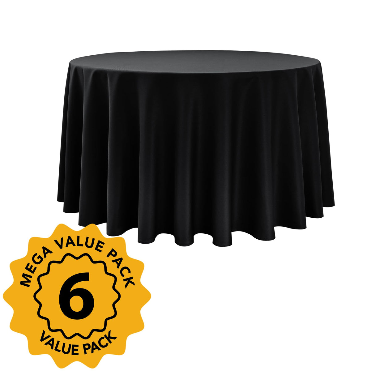 Dailyset round tablecloths provide wrinkle-free, spill-resistant coverage for weddings and banquets.